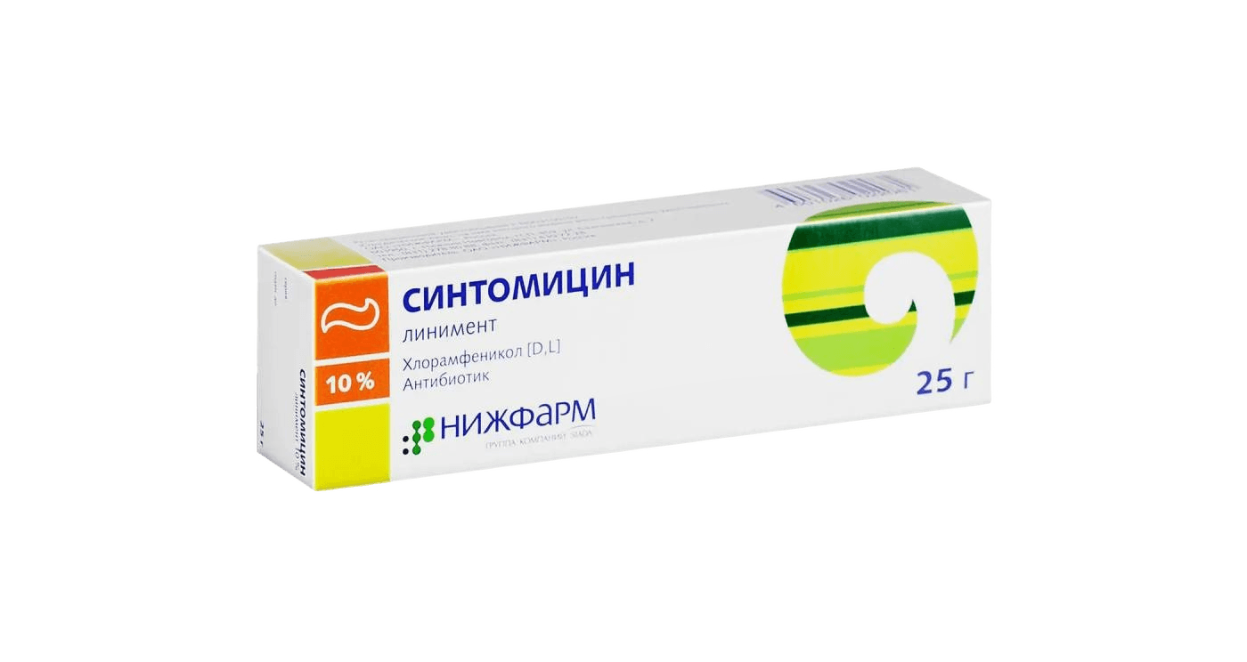 Синтомицина линимент, 10%, 25 г