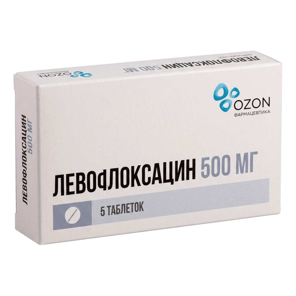 Левофлоксацин, 500 мг, таб. №5
