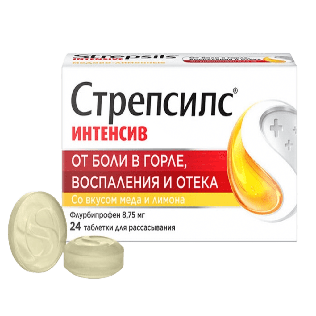 Стрепсилс Интенсив, 8,75 мг, таб. №24 (мед, лимон)