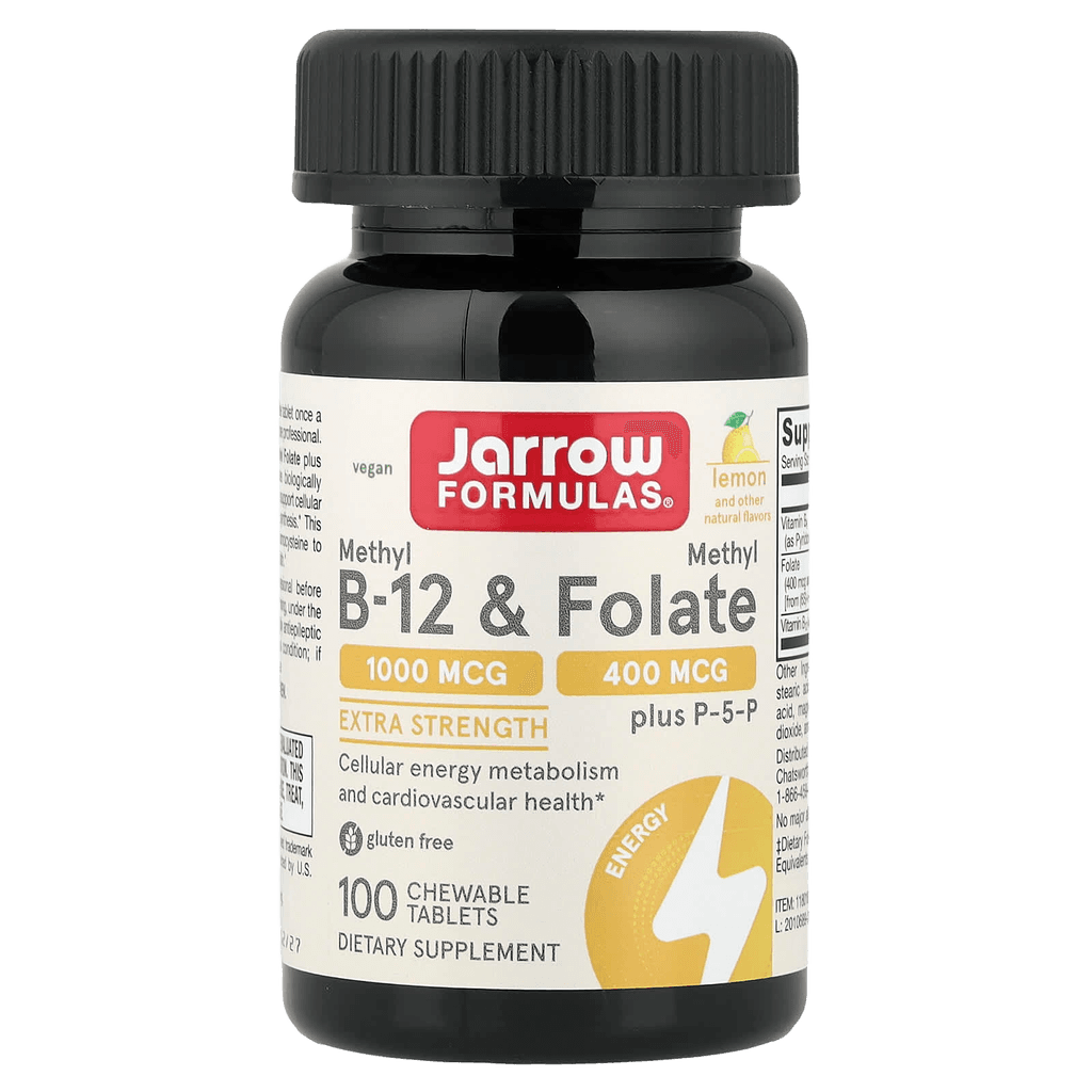Метилфолат и В 12 (Jarrow Methyl B-12 & Methyl Folate), 1000/400 мкг, таб. №100