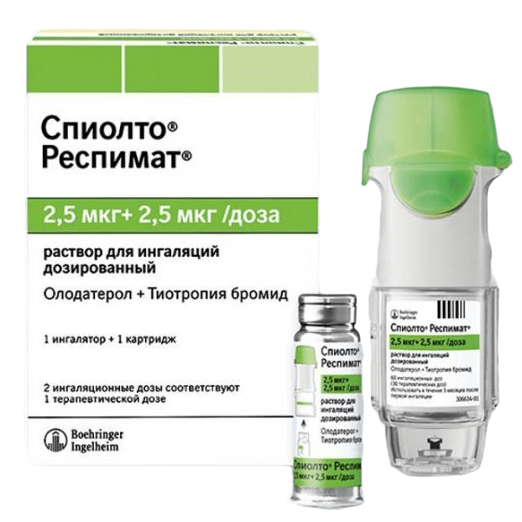 Спиолто Респимат, 2,5 мкг/2,5 мкг, 60 доз