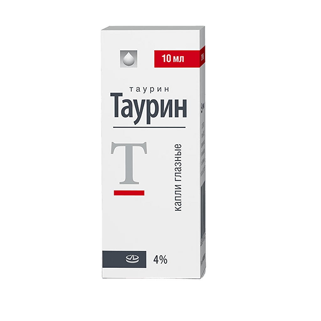 Таурин, 40 мг/мл, 5 мл, капли глаз.