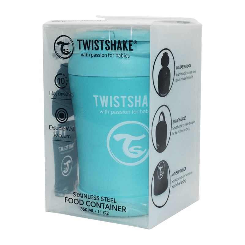 Контейнер для еды синий Twistshake, 350 мл