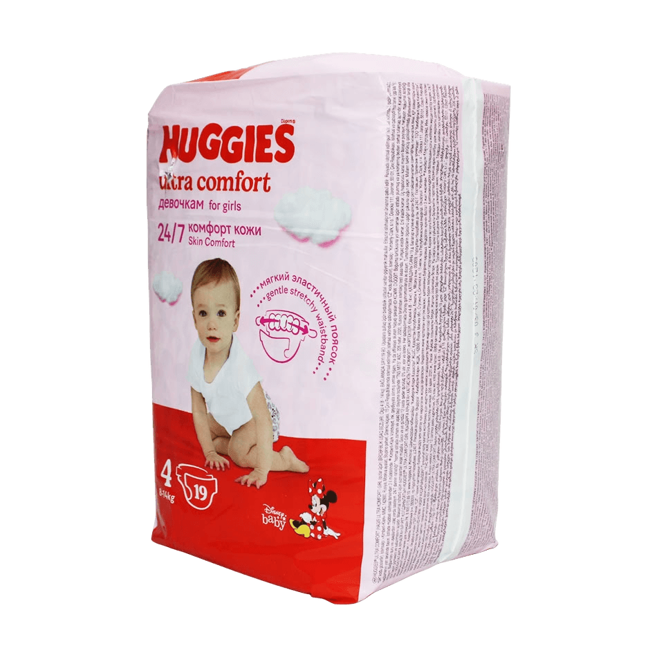 Подгузники дет. для девочек Huggies Ultra Comfort, раз. 4, №4