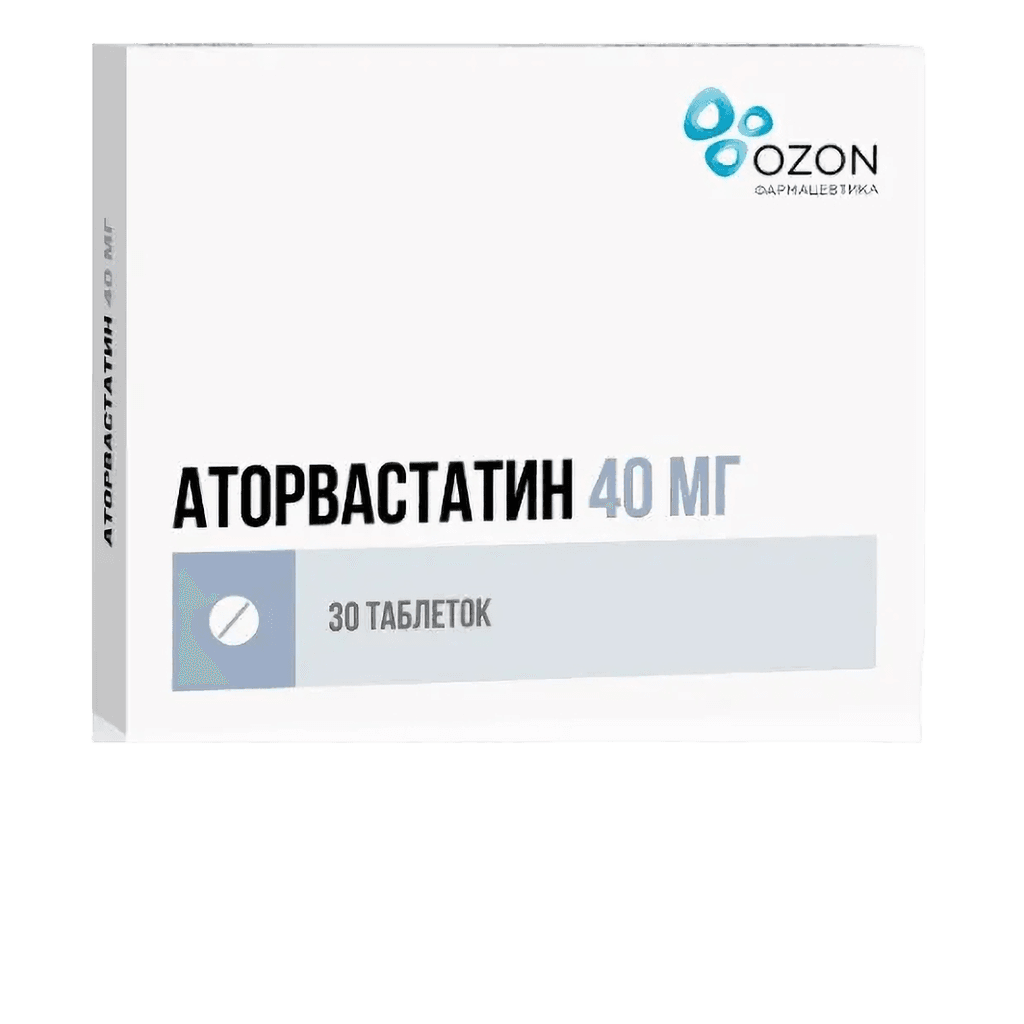 Аторвастатин, 40 мг, таб. №30