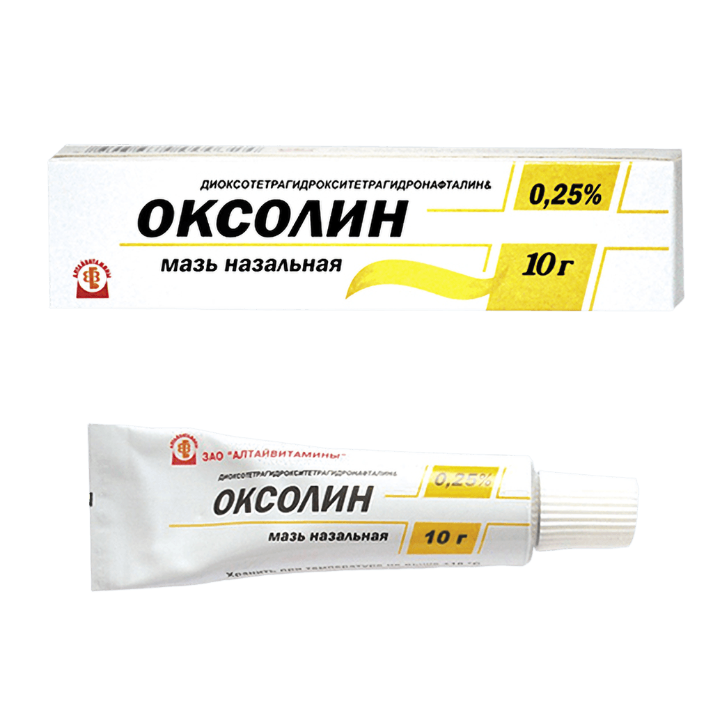 Оксолин, 0,25%, 10 г, мазь назал.