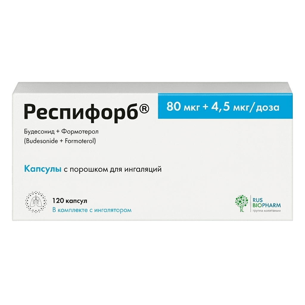Респифорб, 80 мкг/4,5 мкг/доза, капс. №60