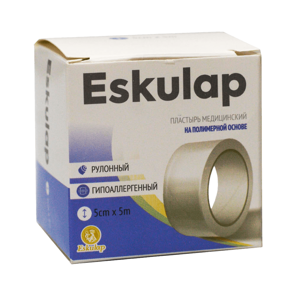 Пластырь, мед. полимерный Eskulap, 5 см х 5 м