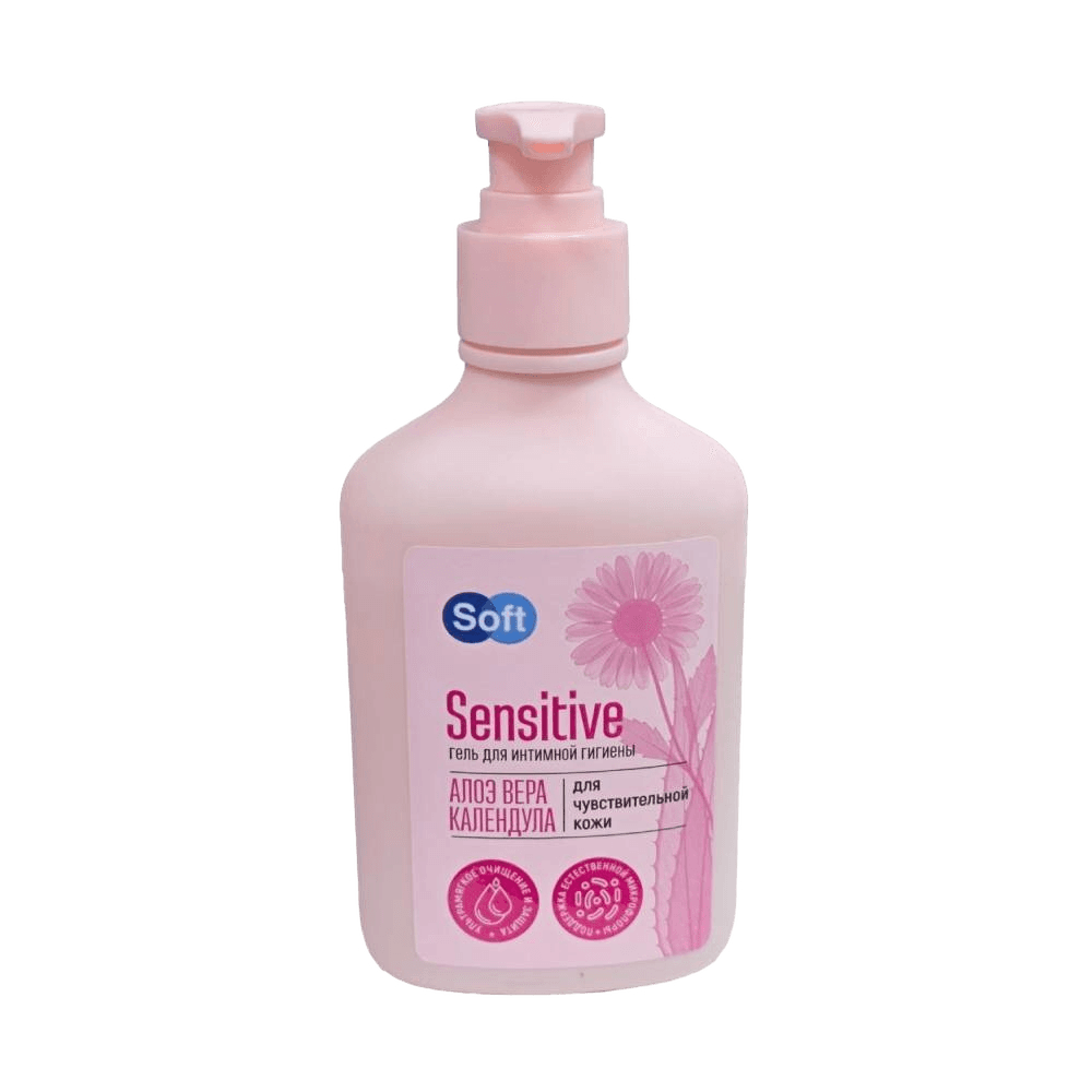 Гель для интимной гигиены Soft Sensitive, 220 мл (алоэ вера, календула)
