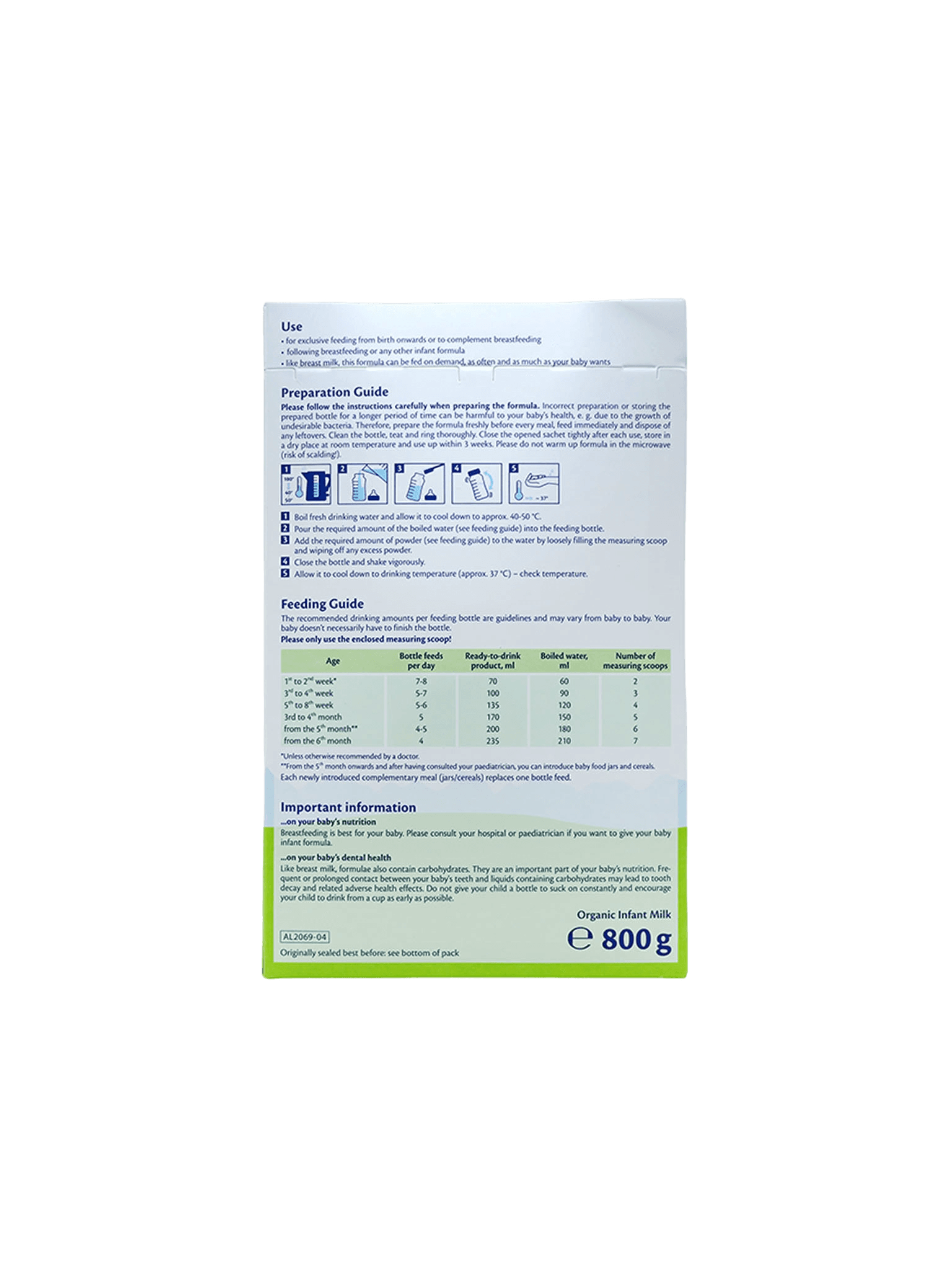 Смесь детская HiPP Organic Combiotic 1, 800 г