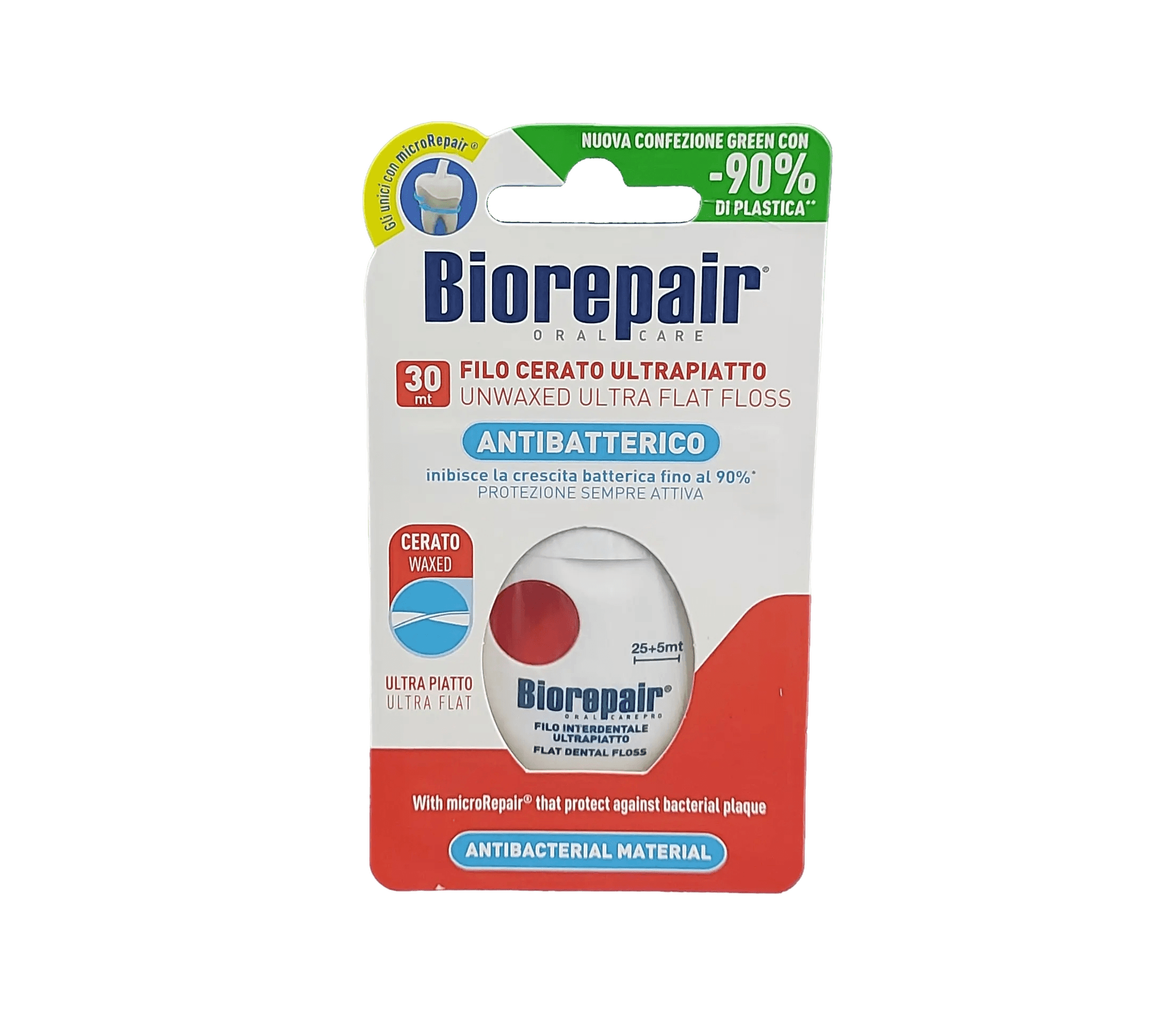 Зубная нить не вощеная ультра-плоская Biorepair, 30 м