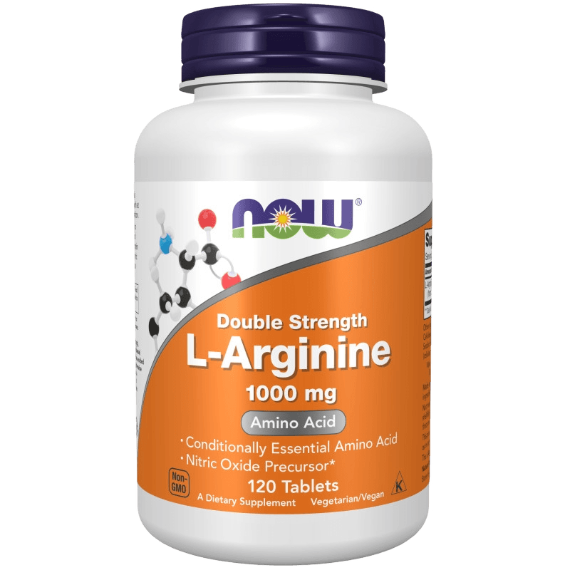 L-аргинин (NOW L-Arginine), 1000 мг, таб. №120