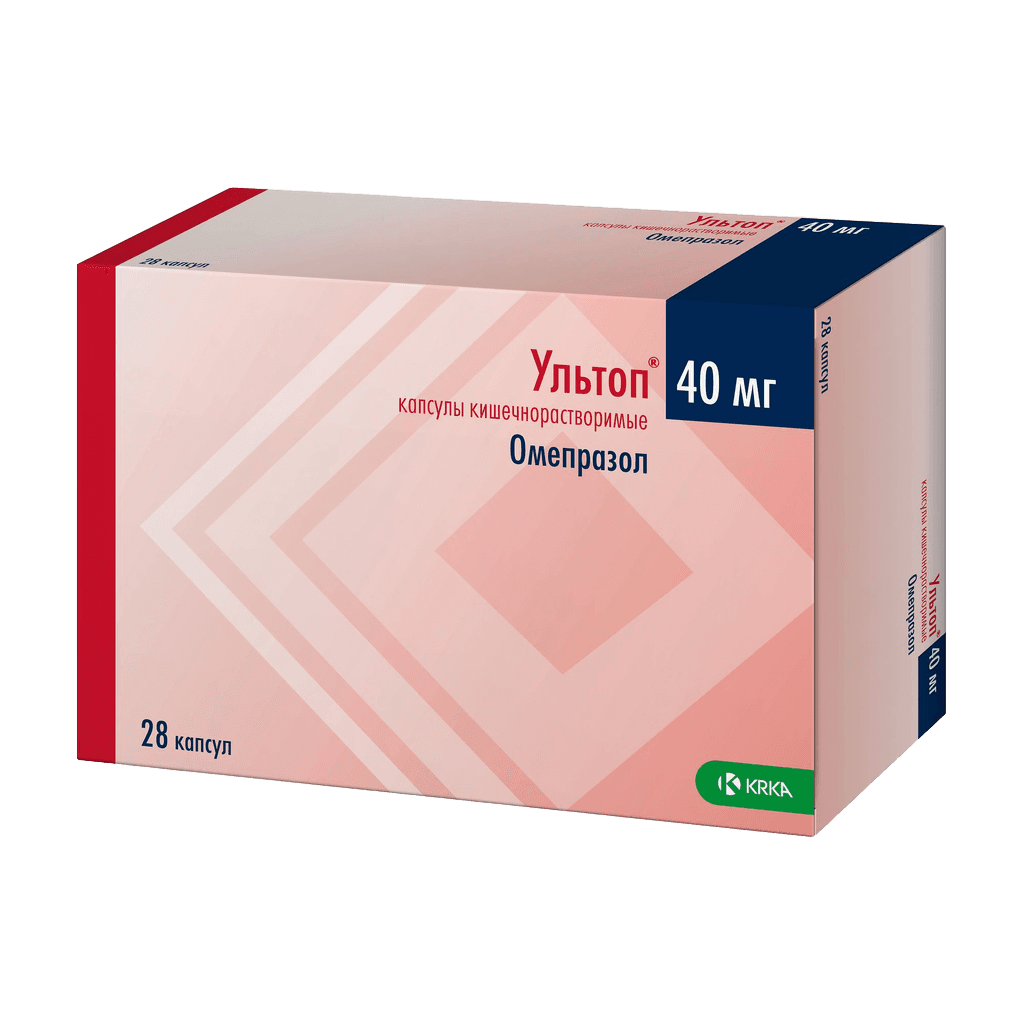 Ультоп, 40 мг, капс. №14