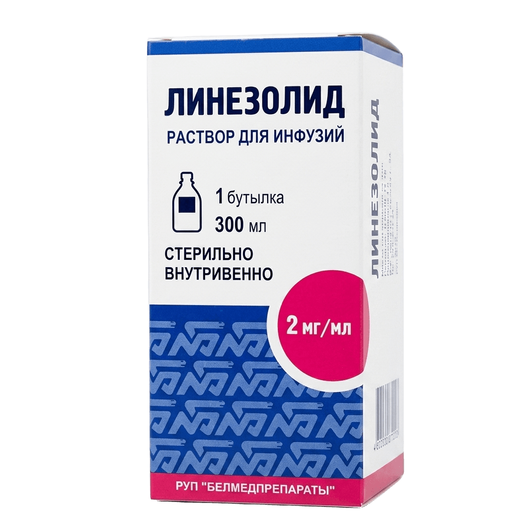 Линезолид, 2 мг/мл, 300 мл, флак.