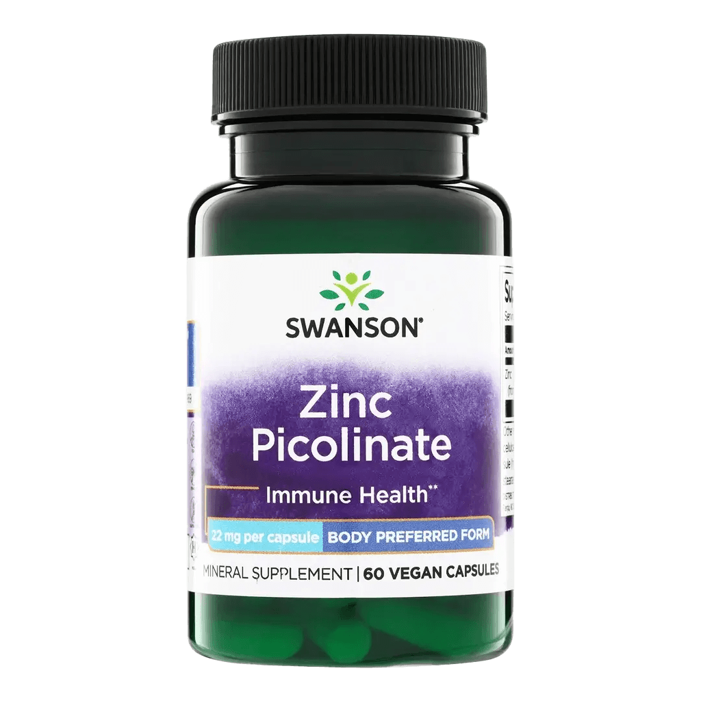 Цинк пиколинат (Swanson Zinc Picolinate), 22 мг, капс. №60