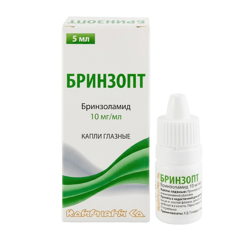 Бринзопт, 10 мг/мл, 5 мл, капли глаз.