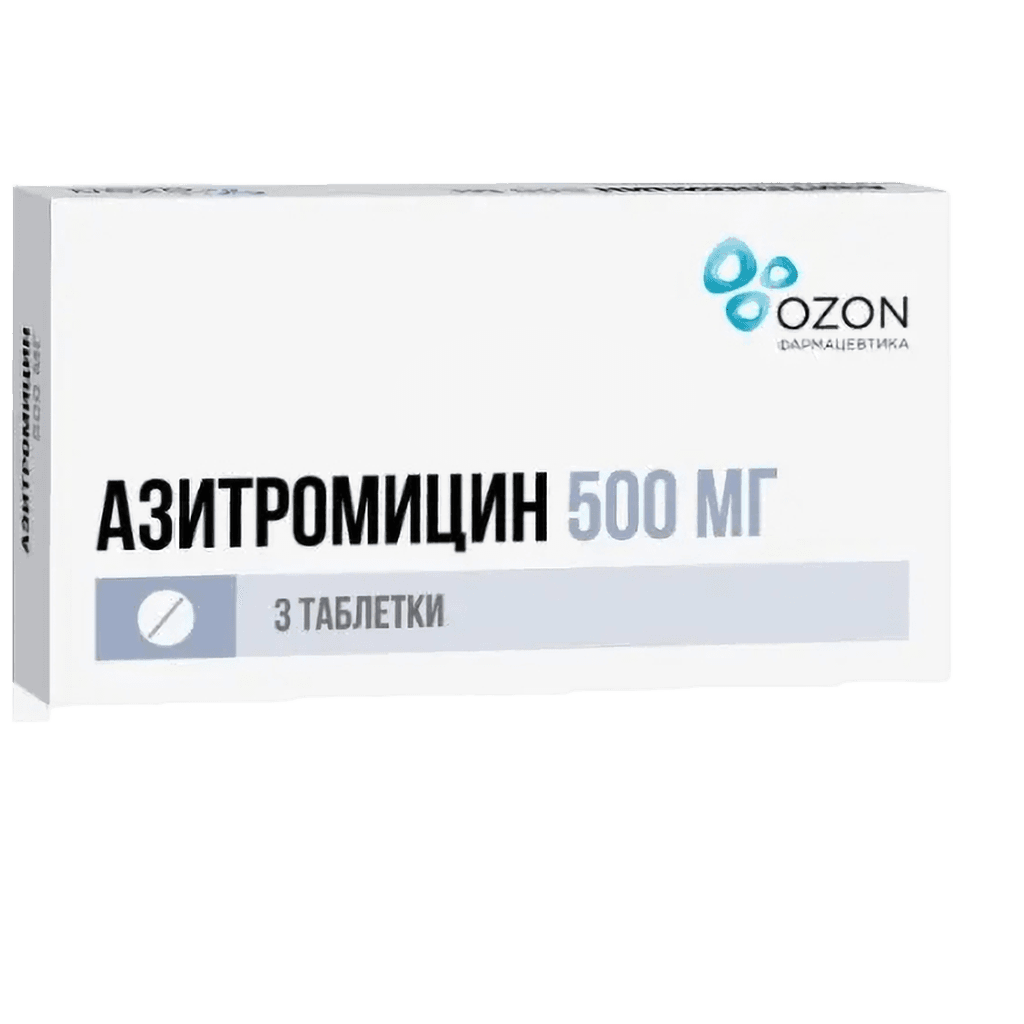 Азитромицин, 500 мг, таб. №3