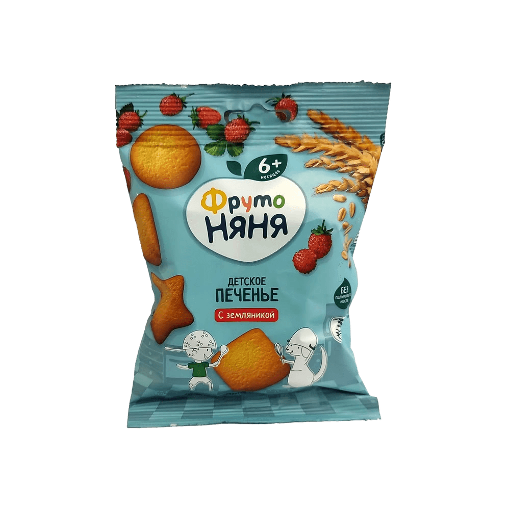 Печенье с земляникой ФрутоНяня, 50 г