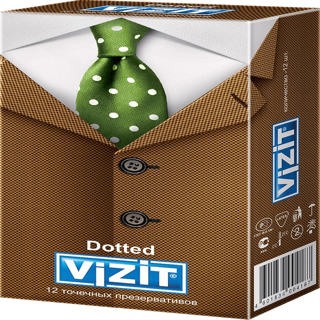 Презервативы Vizit Dotted, №12 (точечные)