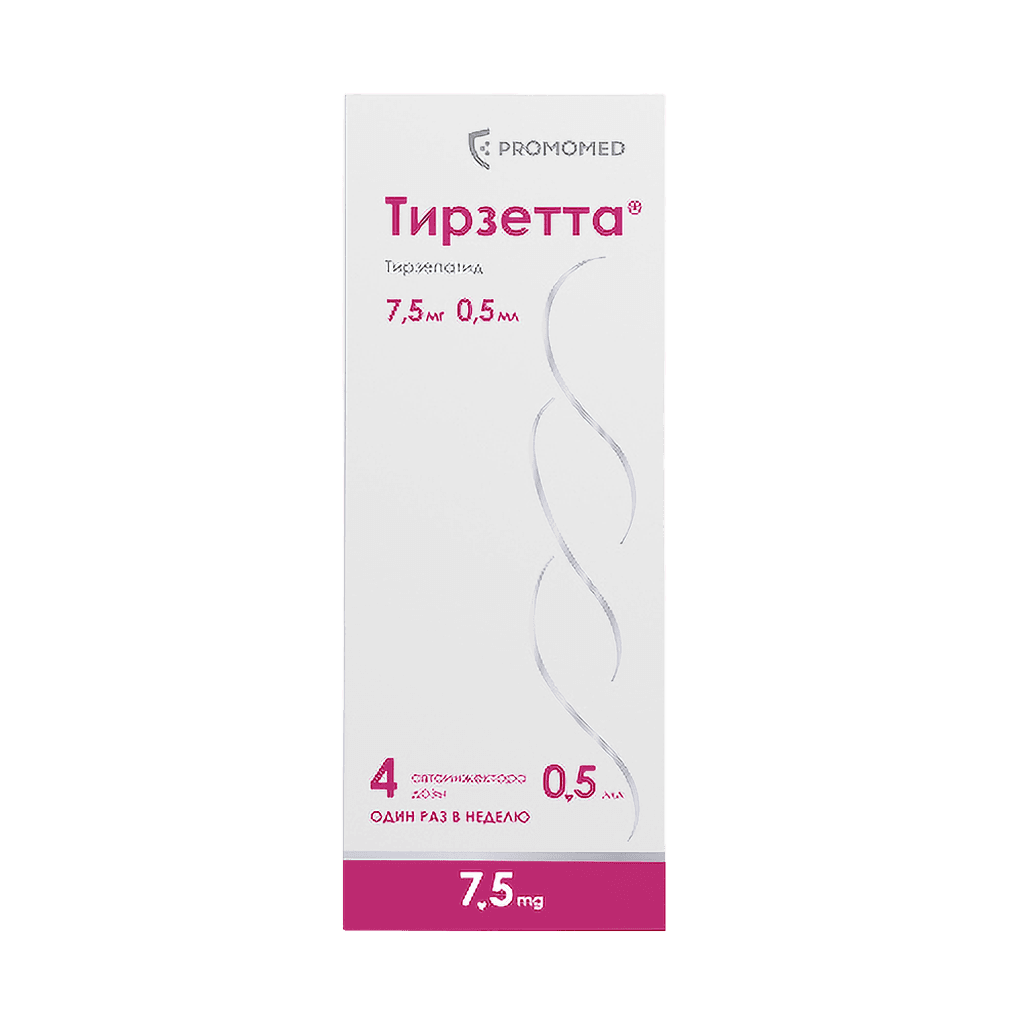 Тирзетта, 7,5 мг/0,5 мл, шприц ручка, №4