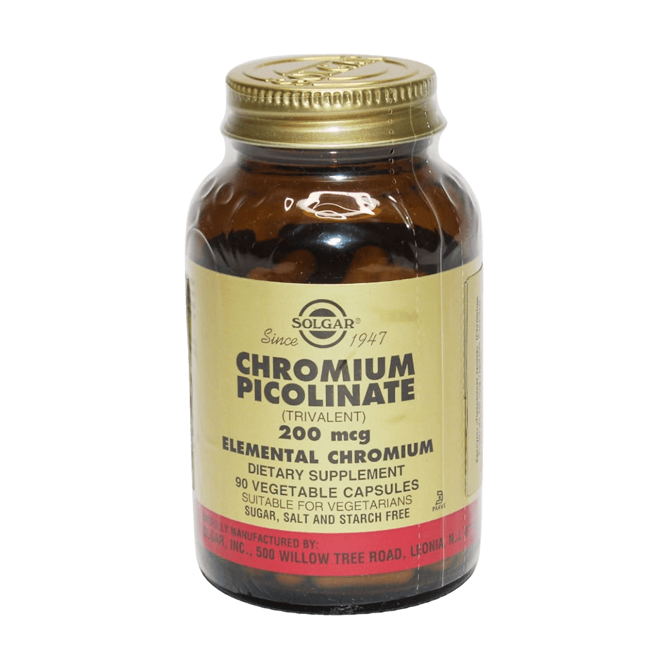 Хром Пиколинат (Solgar Chromium Picolinate), 200 мкг, капс. №90