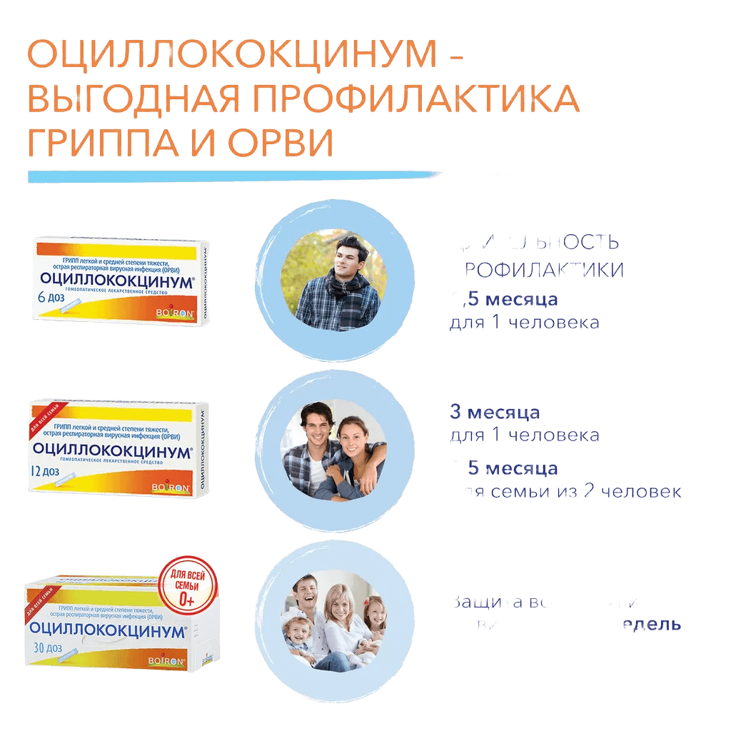 Оциллококцинум, 1 г, пакетики. №12