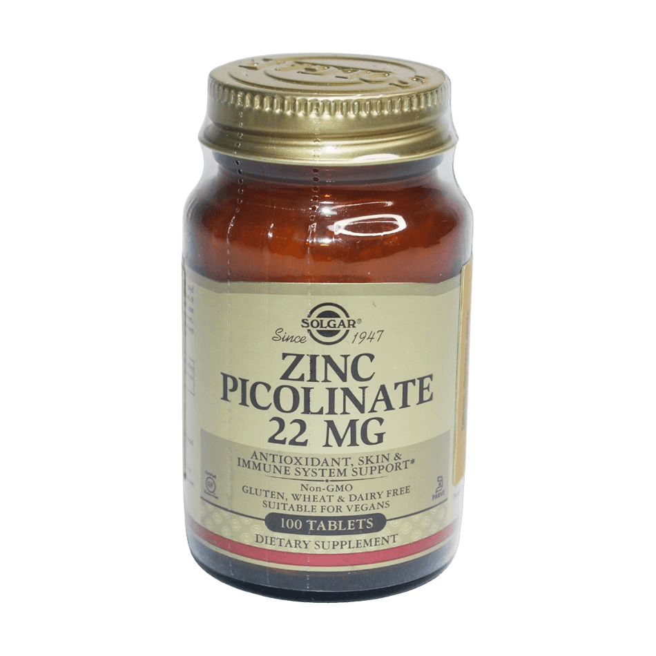 Пиколинат Цинка (Solgar Zinc Picolinate), 22 мг, таб. №100