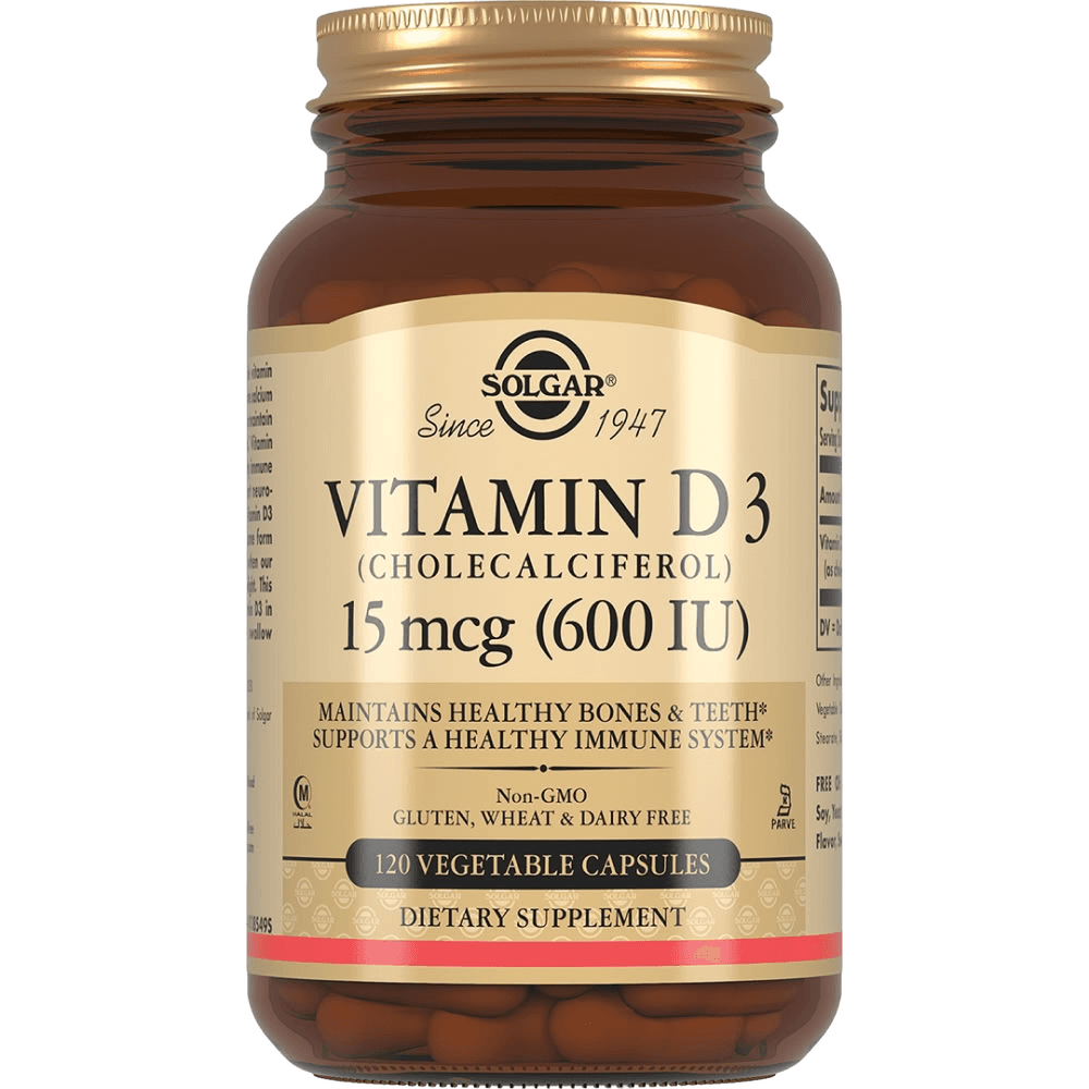 Витамин Д3 (Solgar Vitamin D3), 600 МЕ/15 мкг, капс. №120