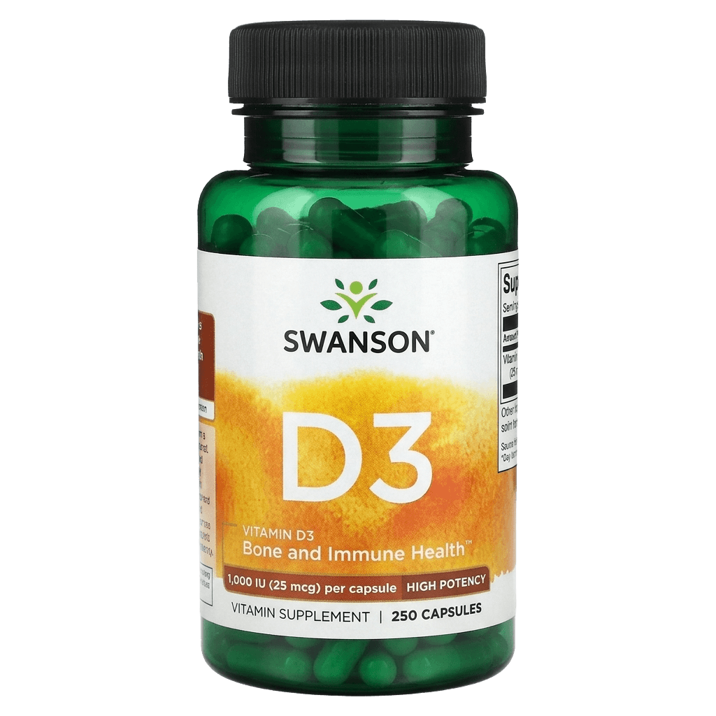 Витамин Д3 (Swanson Vitamin D3), 1000 МЕ/25 мкг, капс. №250