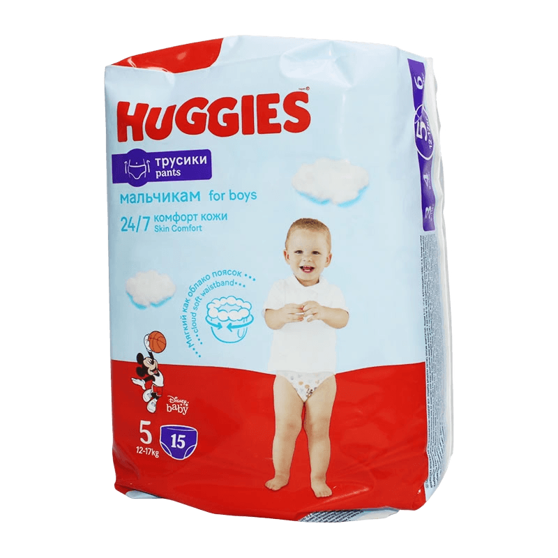 Подгузники трусики дет. для мальчиков Huggies, раз. 5, №15