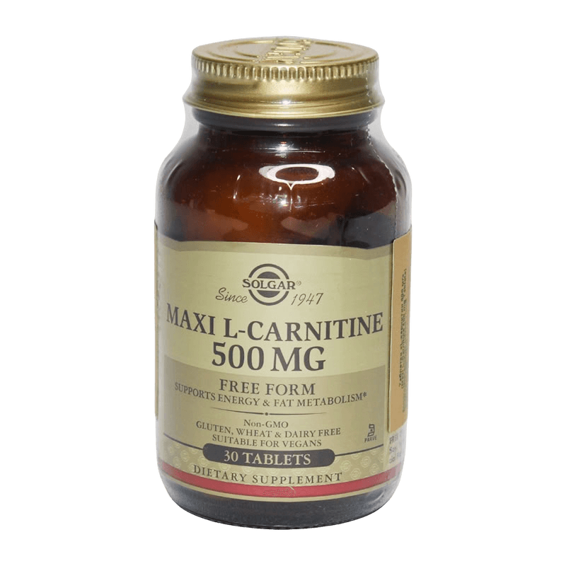 Макси L-карнитин (Solgar Maxi L-Carnitine), 500 мг, таб. №30