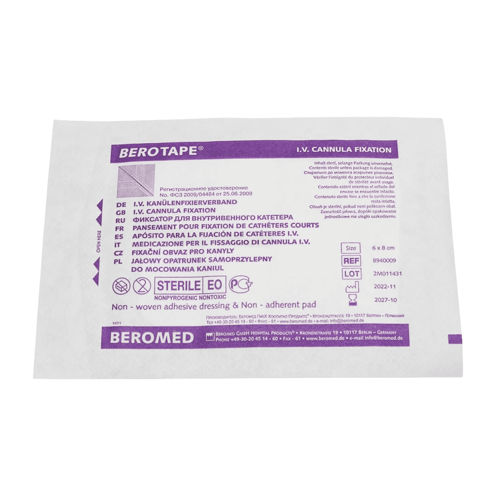 Фиксатор для внутривенного катетера Berotape, 6 х 8 cm