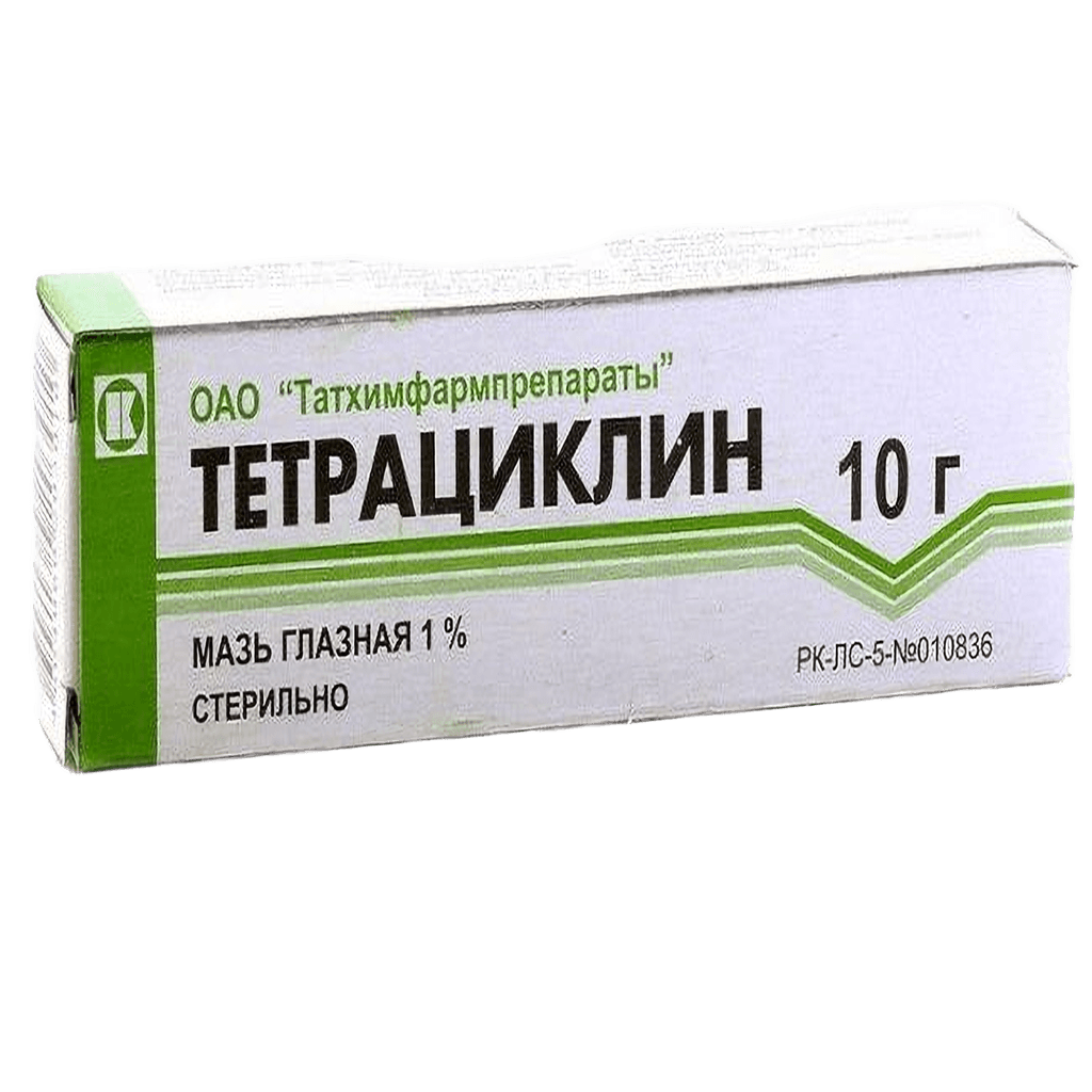 Тетрациклин, 1%, 10 г, глаз. мазь