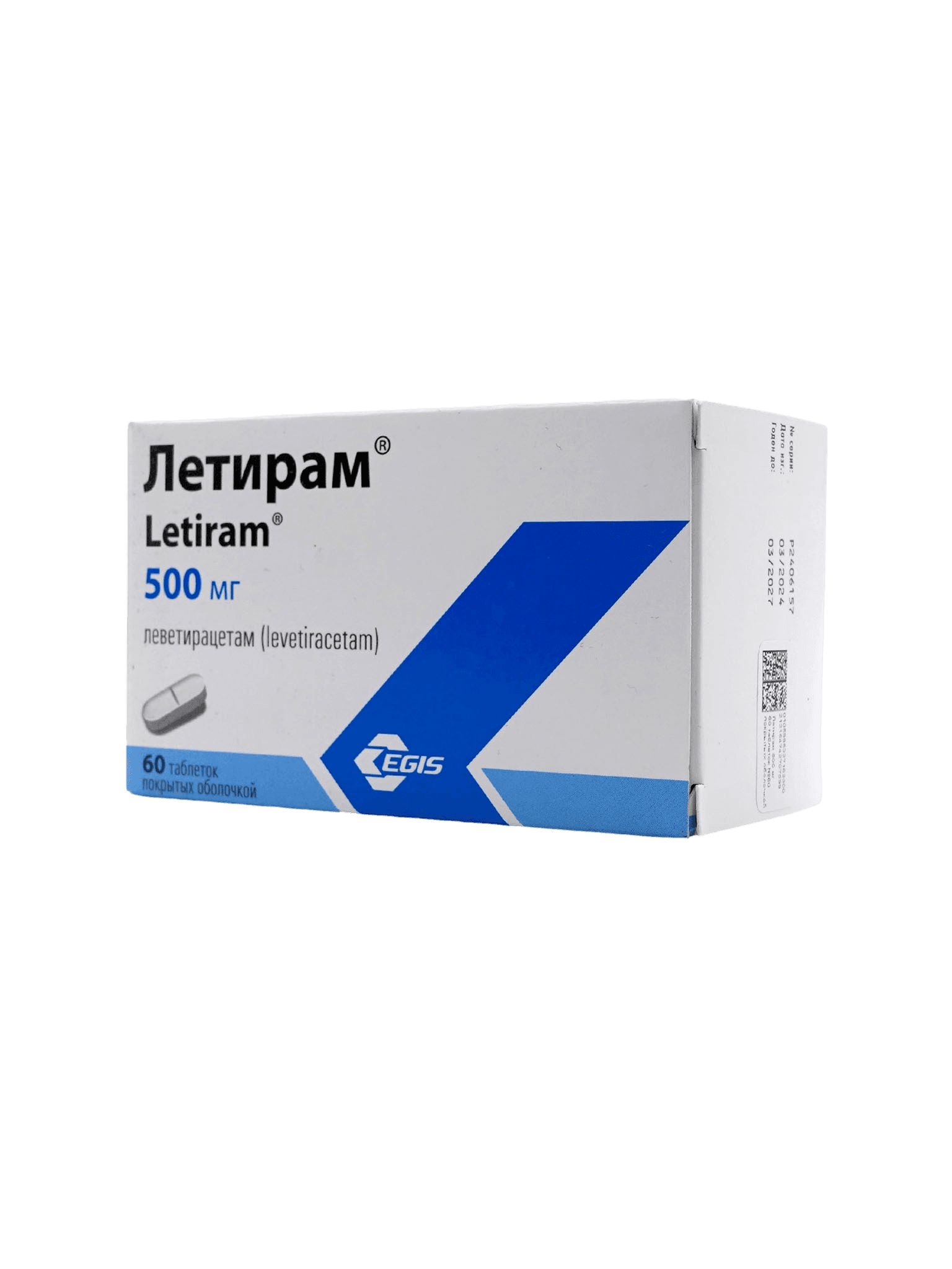 Летирам, 500 мг, таб. №60