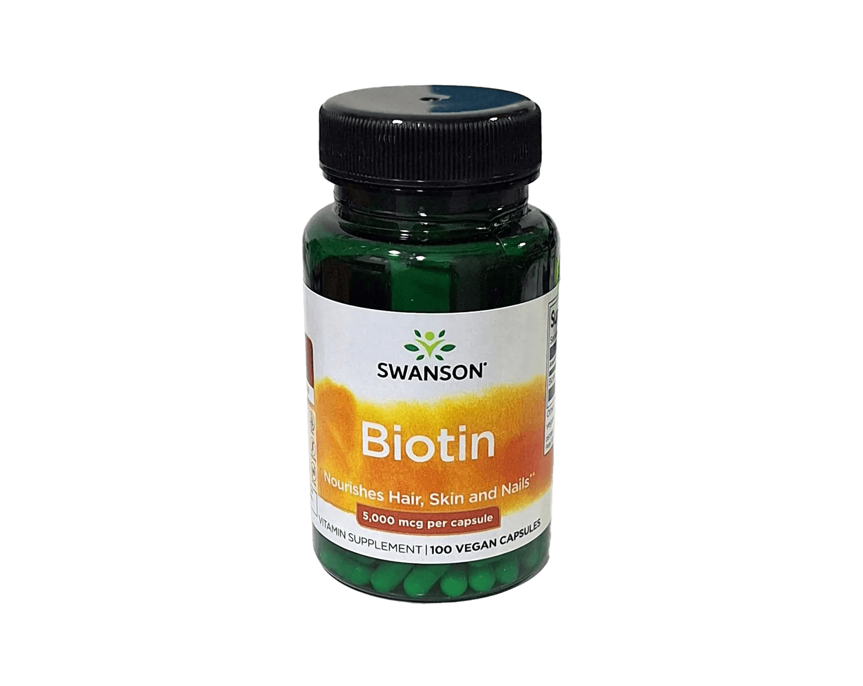 Биотин (Swanson Biotin), 5000 мкг, капс. №100
