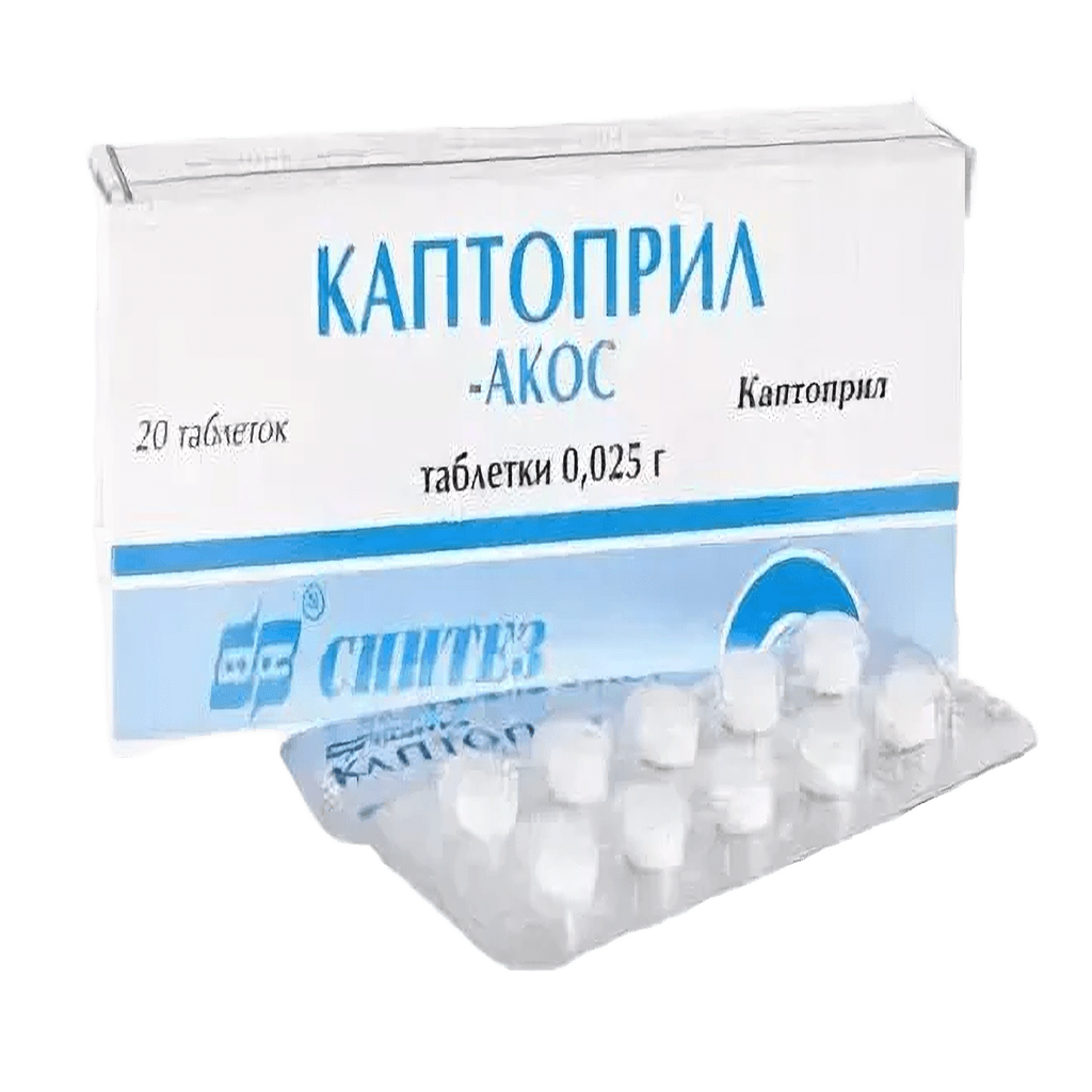 Каптоприл -АКОС, 25 мг, таб. №20