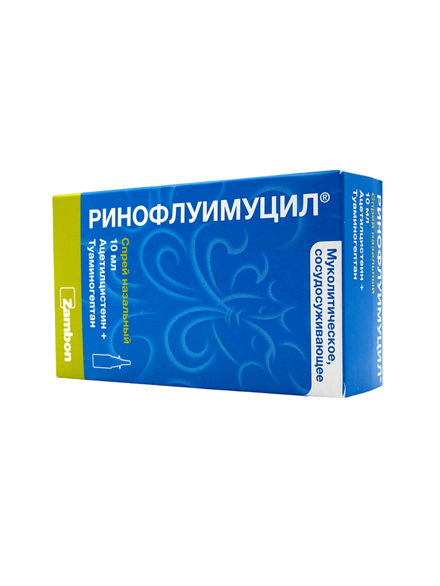 Ринофлуимуцил, 10 мл, спрей назал.