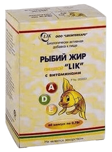 Рыбий жир LIK, 0,78 г, капс. №60