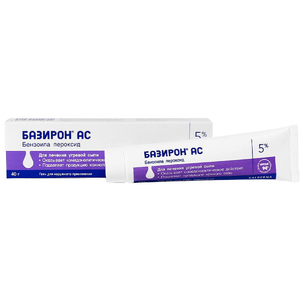Базирон АС, 5%, 40 г, гель