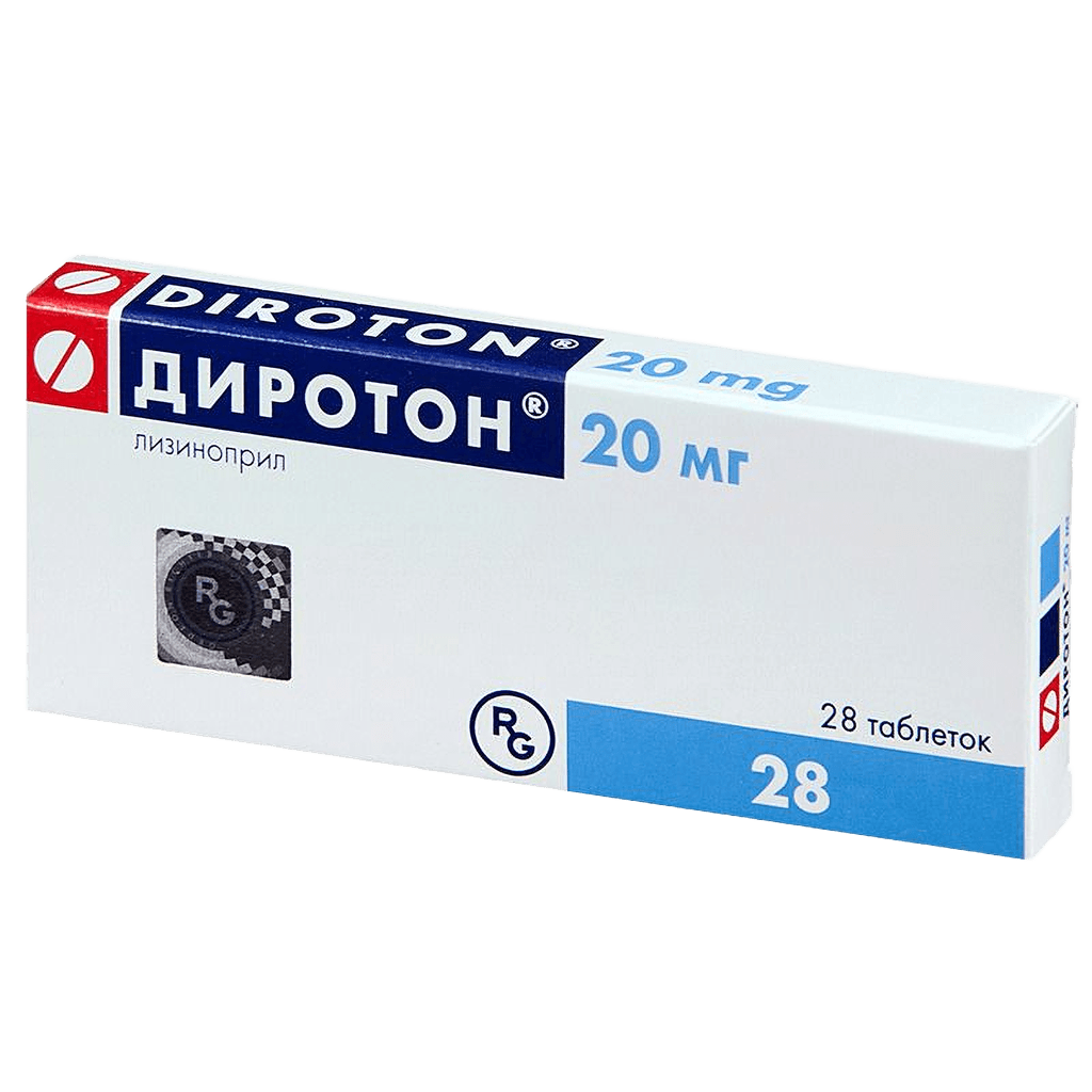 Диротон, 20 мг, таб. №28