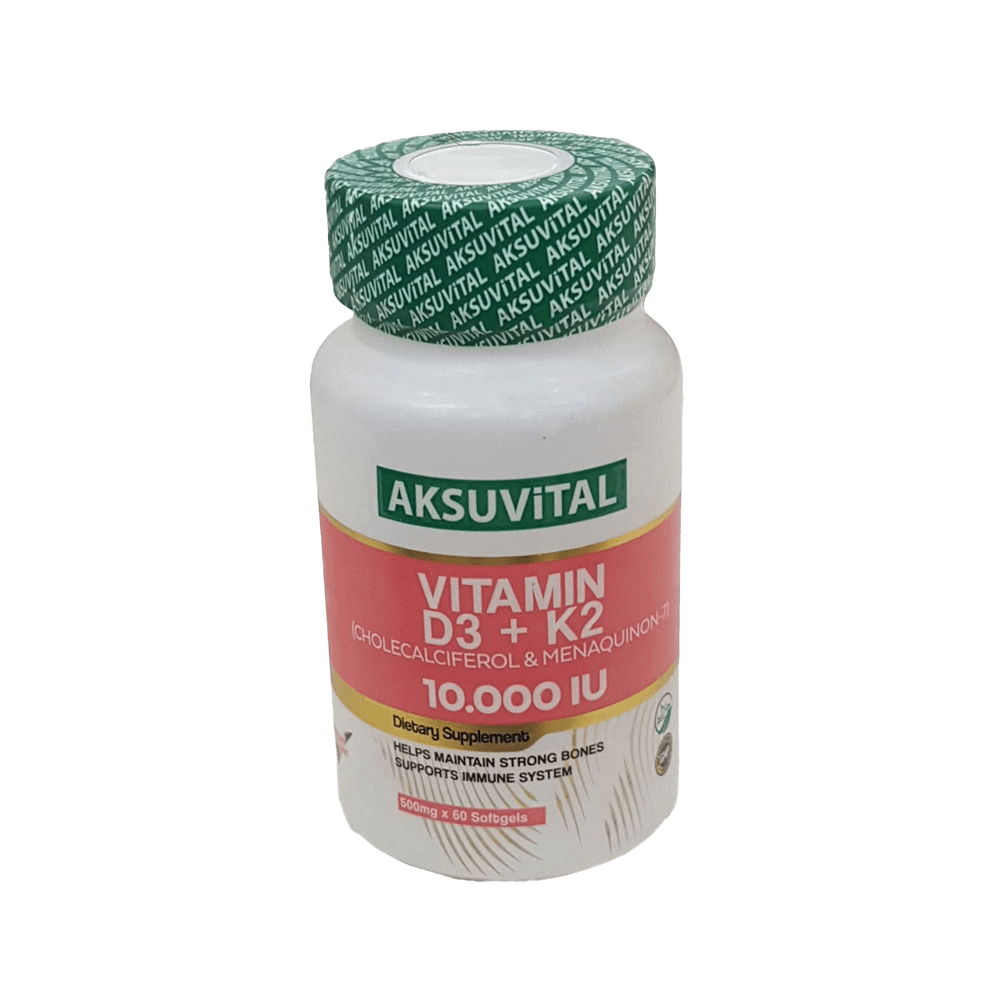 Витамин Д3 К2 Aksuvital, 10000 МЕ/500 мг, капс. №60