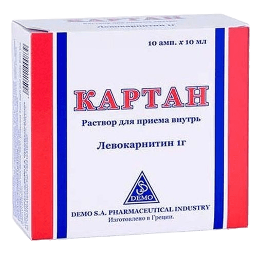 Картан, 1 г/10 мл, 10 мл, флак. №10