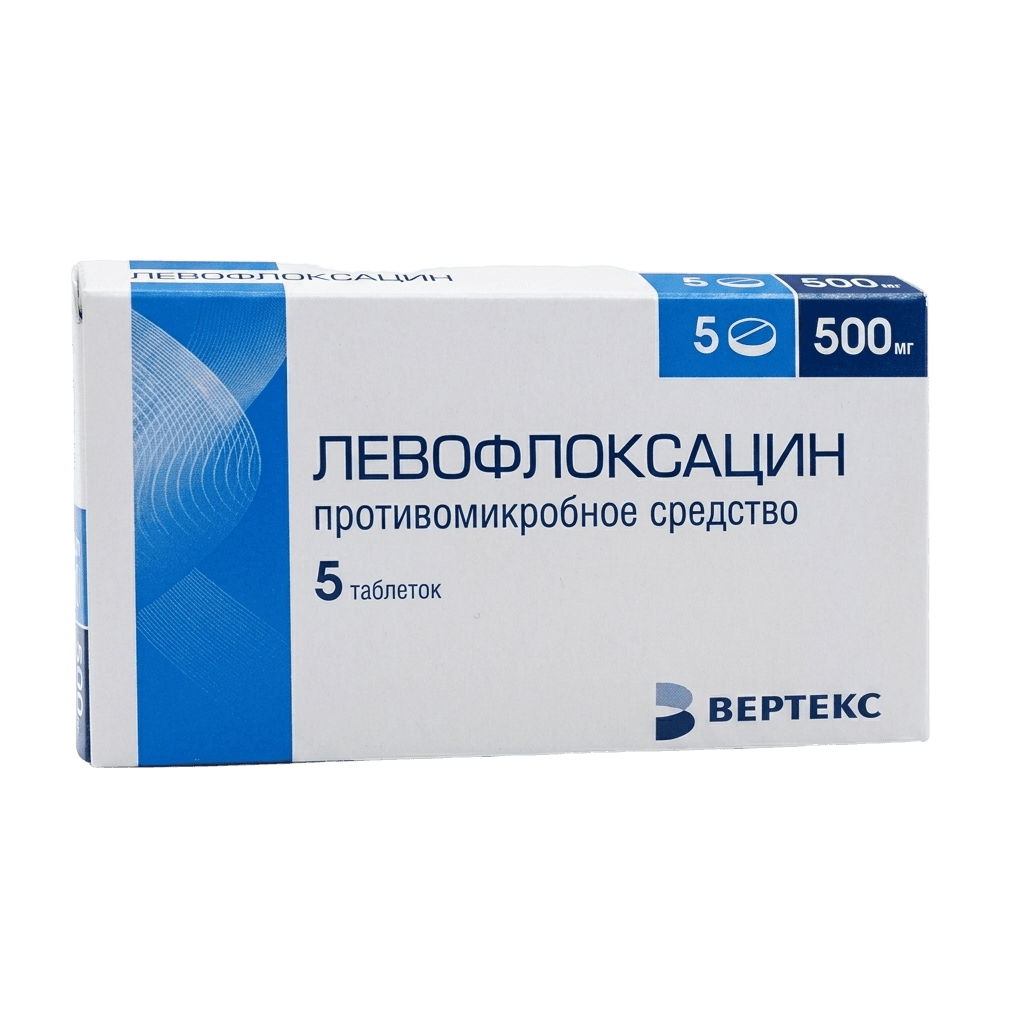 Левофлоксацин, 500 мг, таб. №5