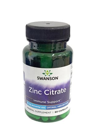 Цинк цитрат (Swanson Zinc Citrate), 50 мг, капс. №60
