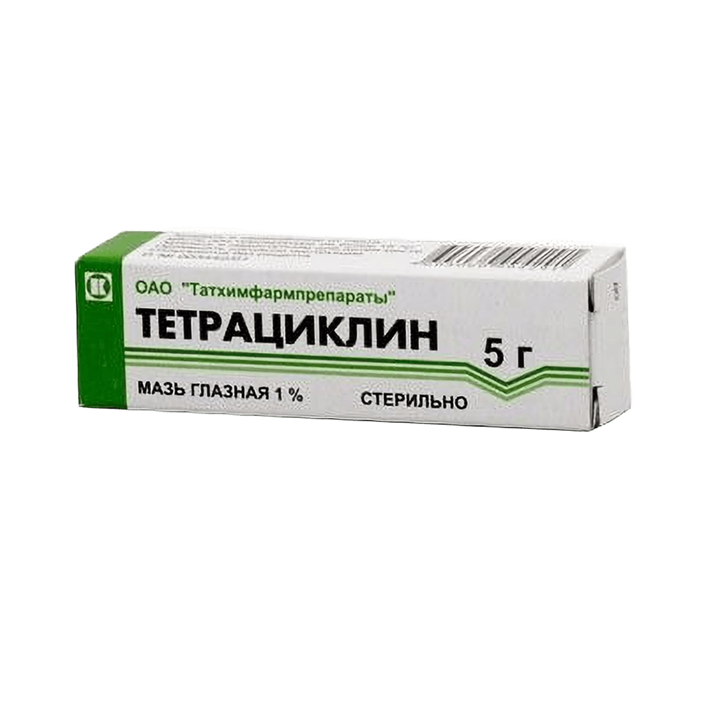 Тетрациклин, 1%, 5 г, глаз. мазь