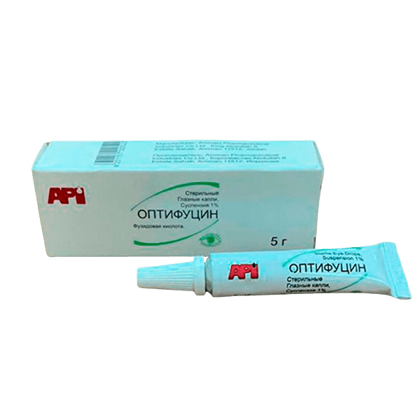 Оптифуцин,1%, 5 г, капли глаз.