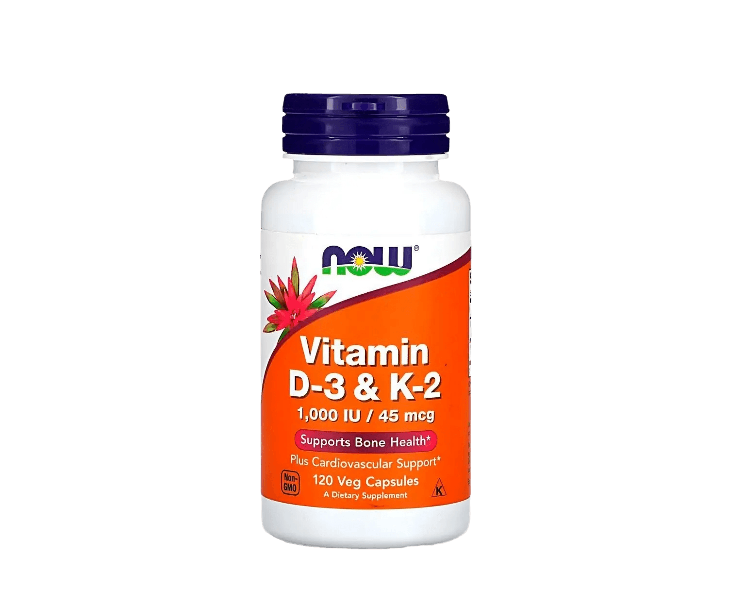 Витамин Д-3 и К-2 (NOW Vitamin D-3 & K-2), 1000 МЕ, капс. №120