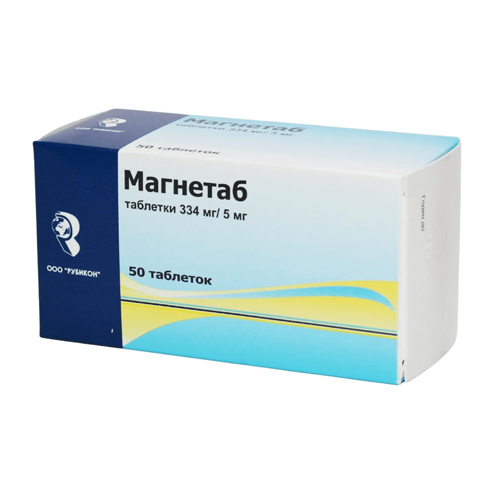 Магнетаб, 334 мг/5 мг, таб. №50