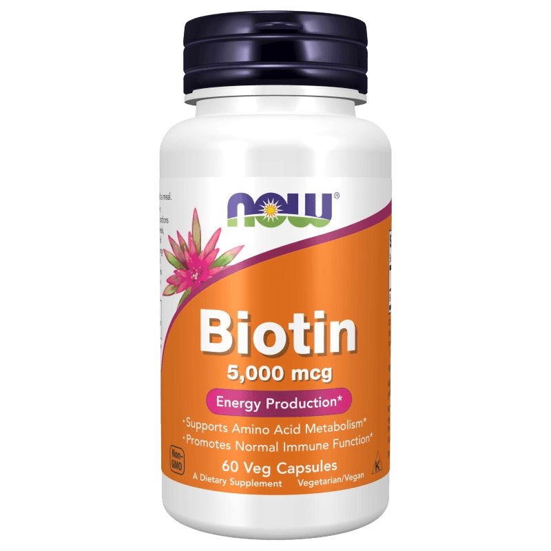 Биотин (NOW Biotin), 5000 мкг, капс. №60