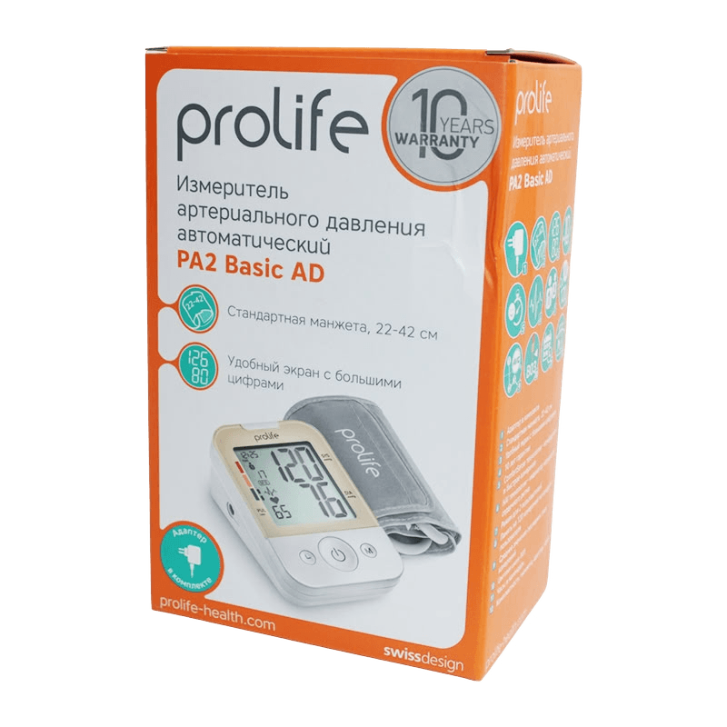 Тонометр автоматический Prolife PA2 Basic AD